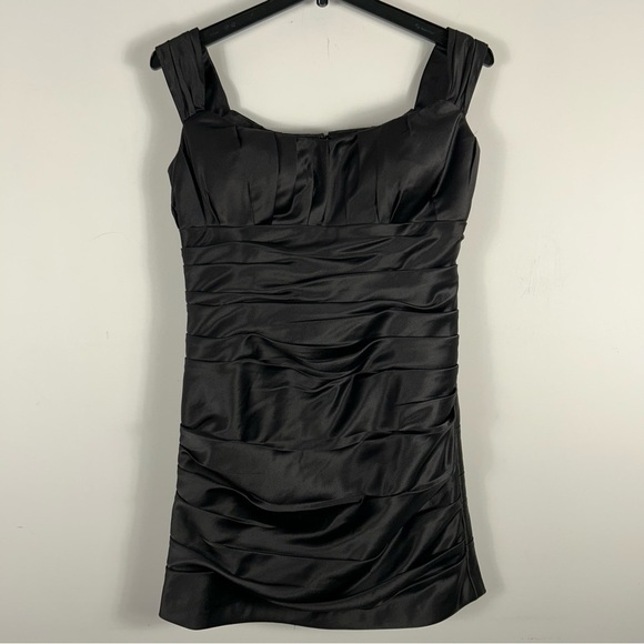 BILL LEVKOFF Elegant Black Sleeveless Dress 20 - Picture 3 of 11
